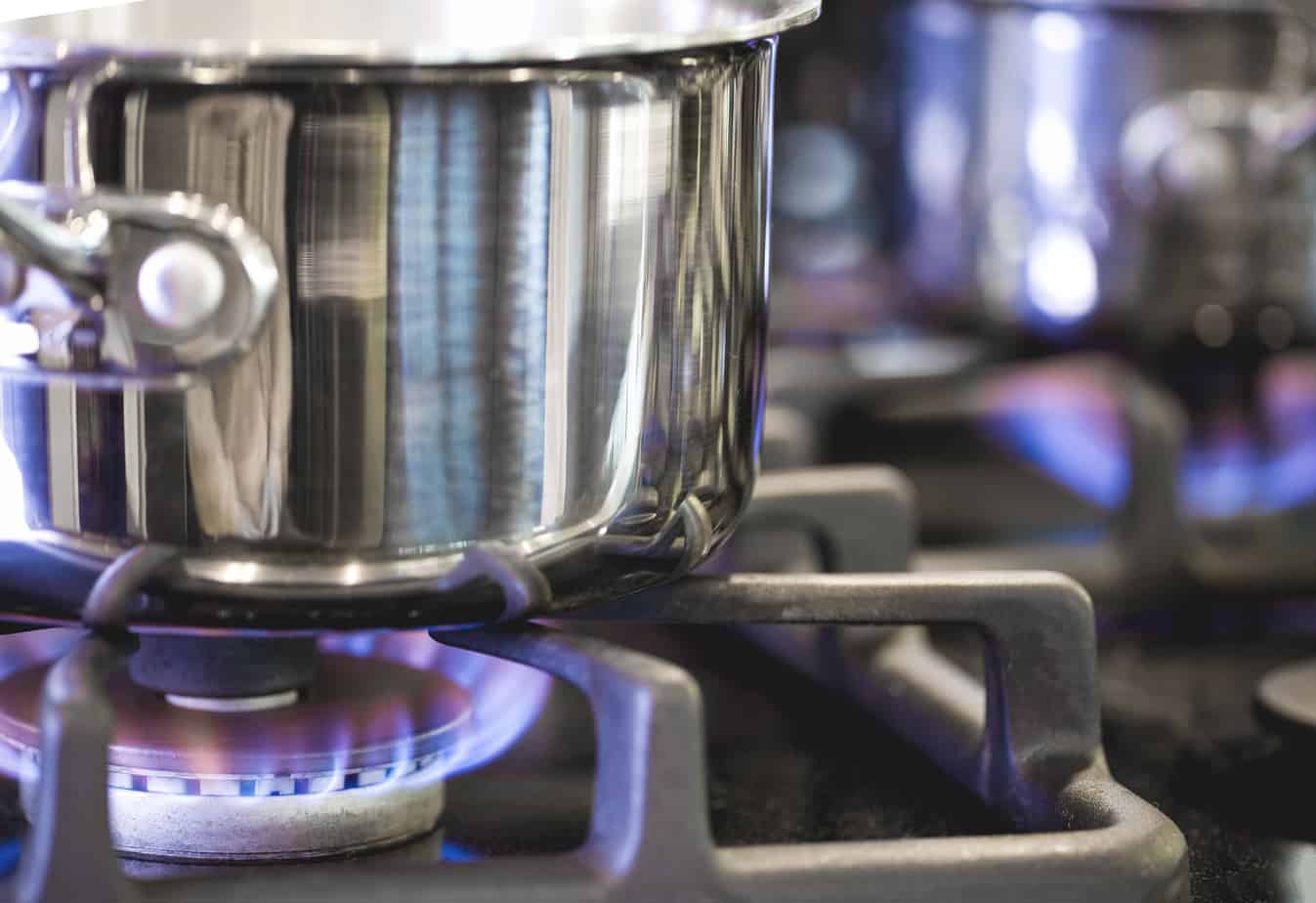 stainless steel cookware on