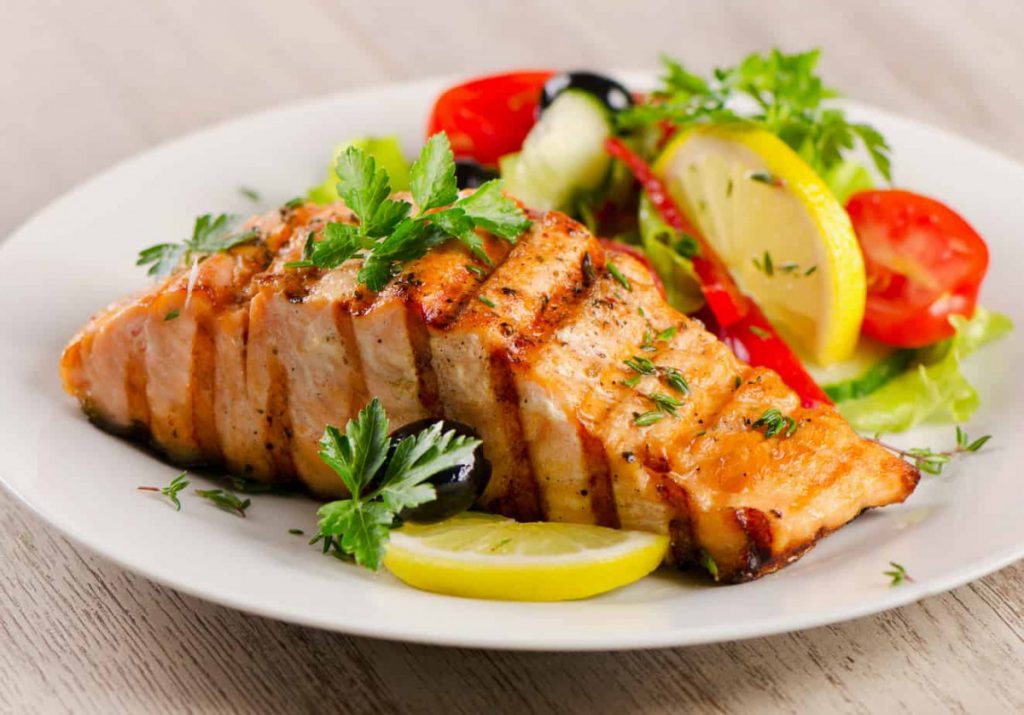 healthy filet of salmon meap prepped by AWG Private Chefs