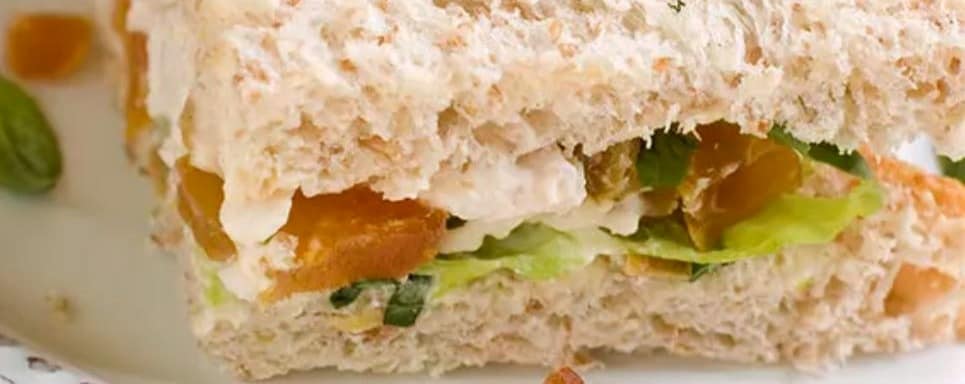 apricot chicken cheese sandwich