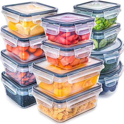 food in reusable storage containers