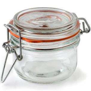 a flip top mason jar