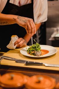 private chef preparing a dish