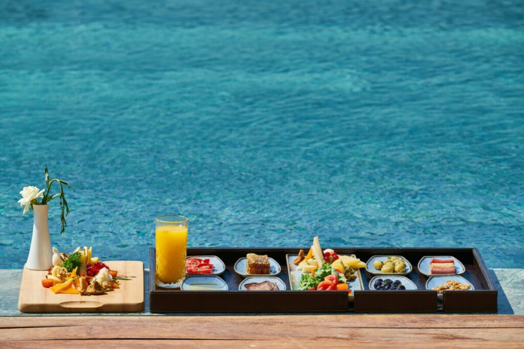 Vacation Chef prepared food poolside while relaxing